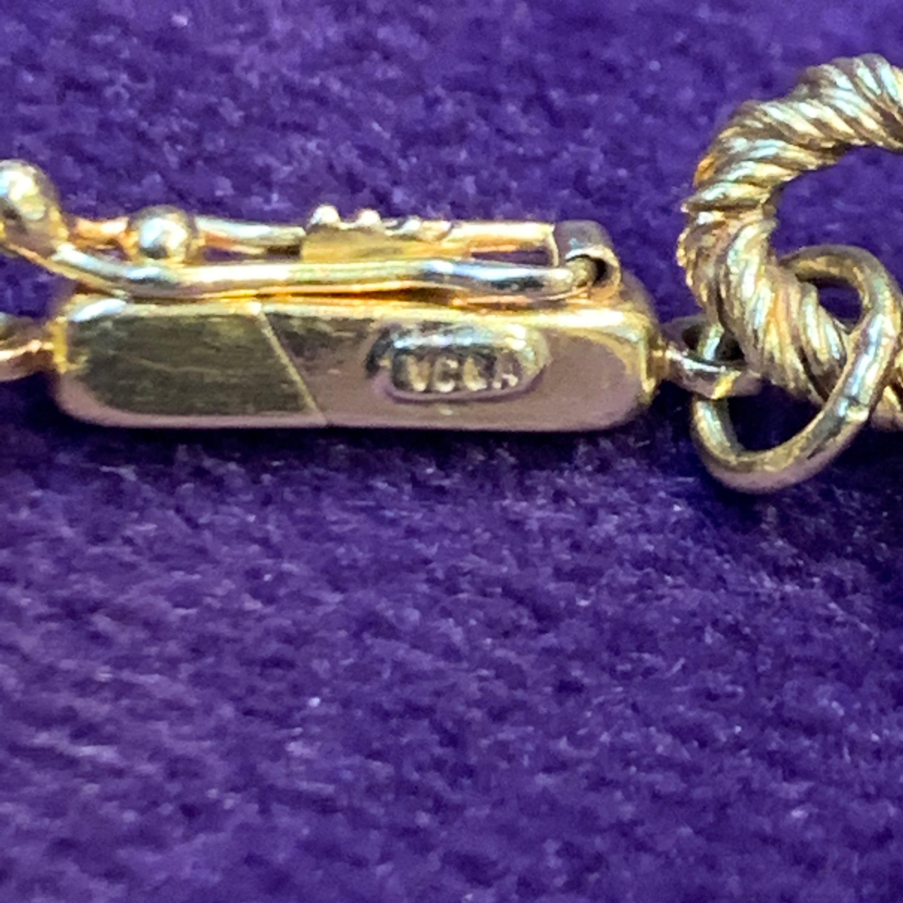 Van Cleef & Arpels Onyx & Diamond Sautoir Necklace For Sale 3