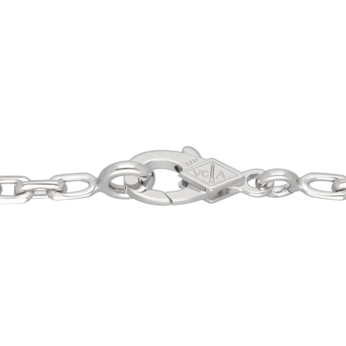 Donna Van Cleef & Arpels Collana Alhambra Vintage con 20 motivi e diamanti in onice VCARP2R800 in vendita