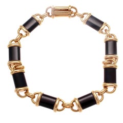 Van Cleef & Arpels Onyx Gold Bracelet