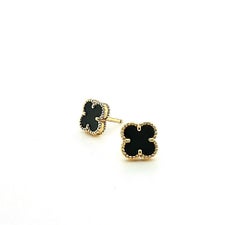 Van Cleef & Arpels Onyx Sweet Alhambra Earrings