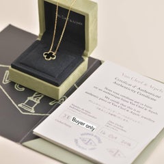 Van Cleef & Arpels Onyx Vintage Alhambra Pendant