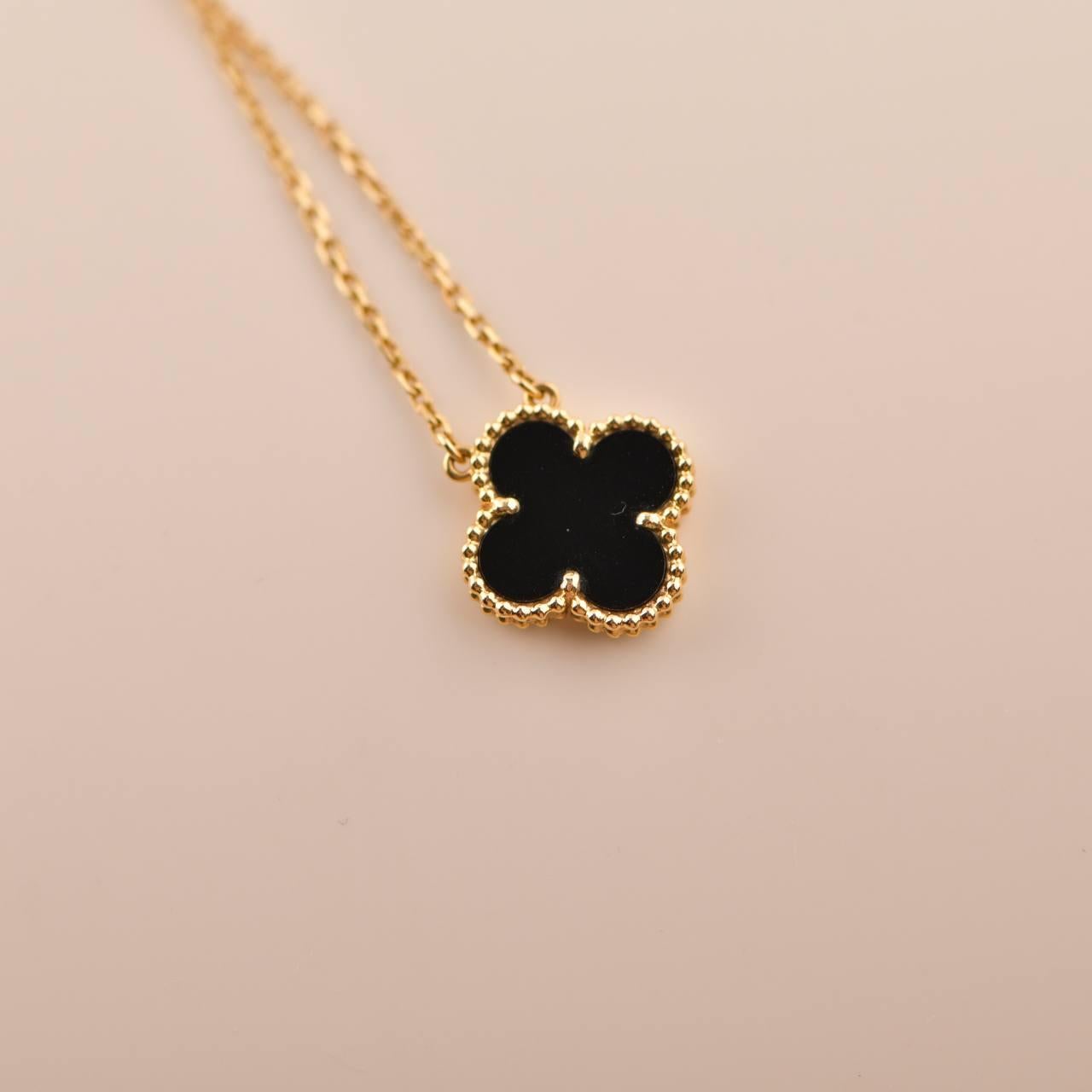 van cleef necklace black