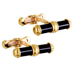 Van Cleef 
Arpels Onyx Yellow Gold Cufflinks