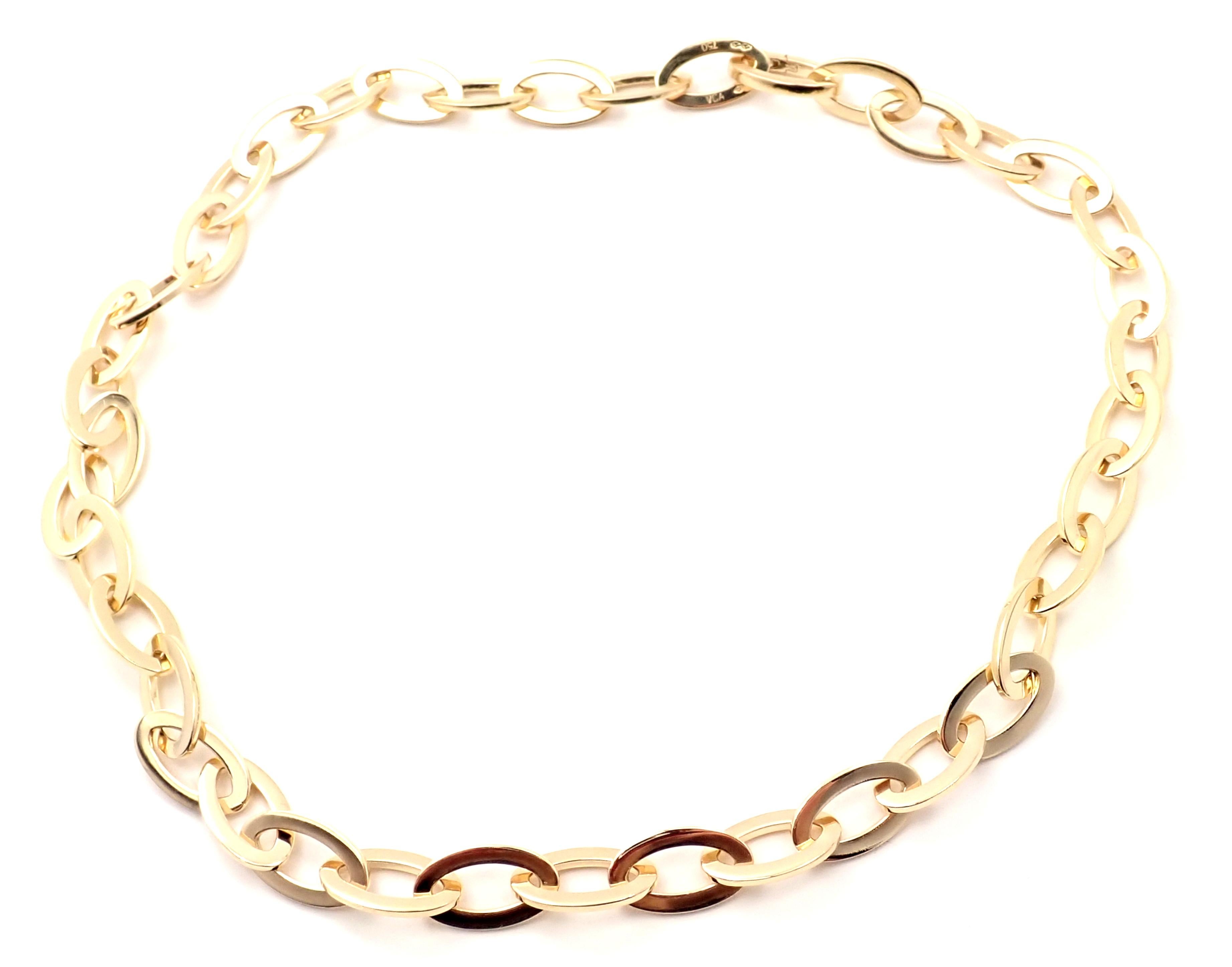 18k Yellow Gold Link Necklace by Van Cleef & Arpels. 
Details: 
Length: 16