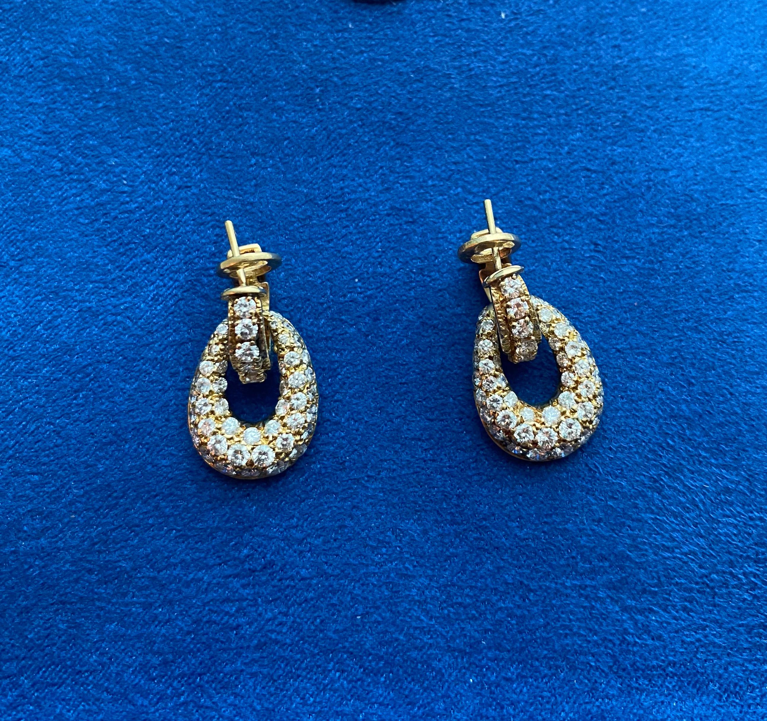 Van Cleef & Arpels Par de pendientes de diamantes en Excelente estado para la venta en Rugby, England