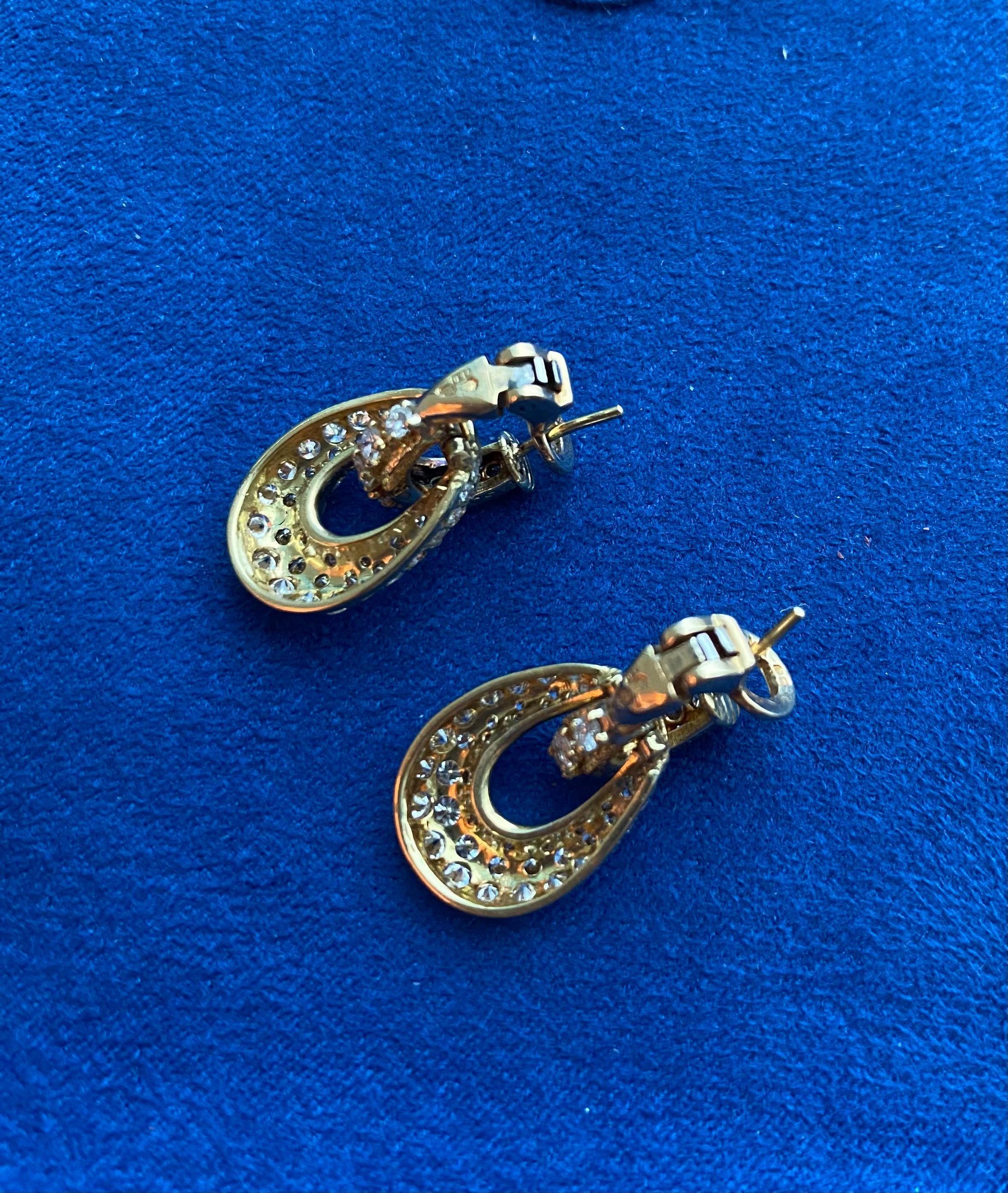 Van Cleef & Arpels Par de pendientes de diamantes en venta 1