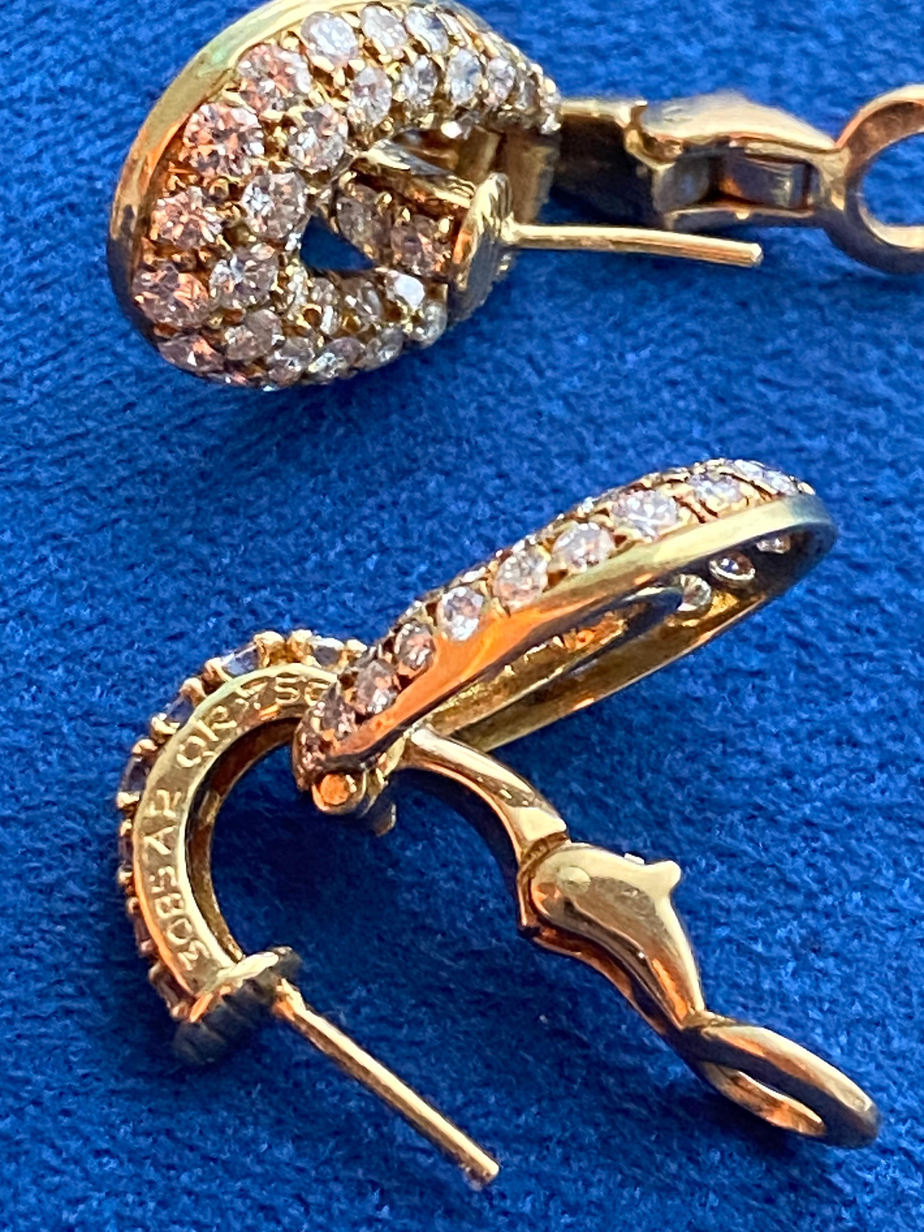 Van Cleef & Arpels Par de pendientes de diamantes en venta 2