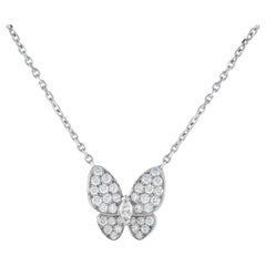 Van Cleef & Arpels Papillon 18k White Gold Diamond Necklace