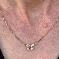 Van Cleef & Arpels Papillon Collar Colgante Mariposa Diamante Rubí Vintage