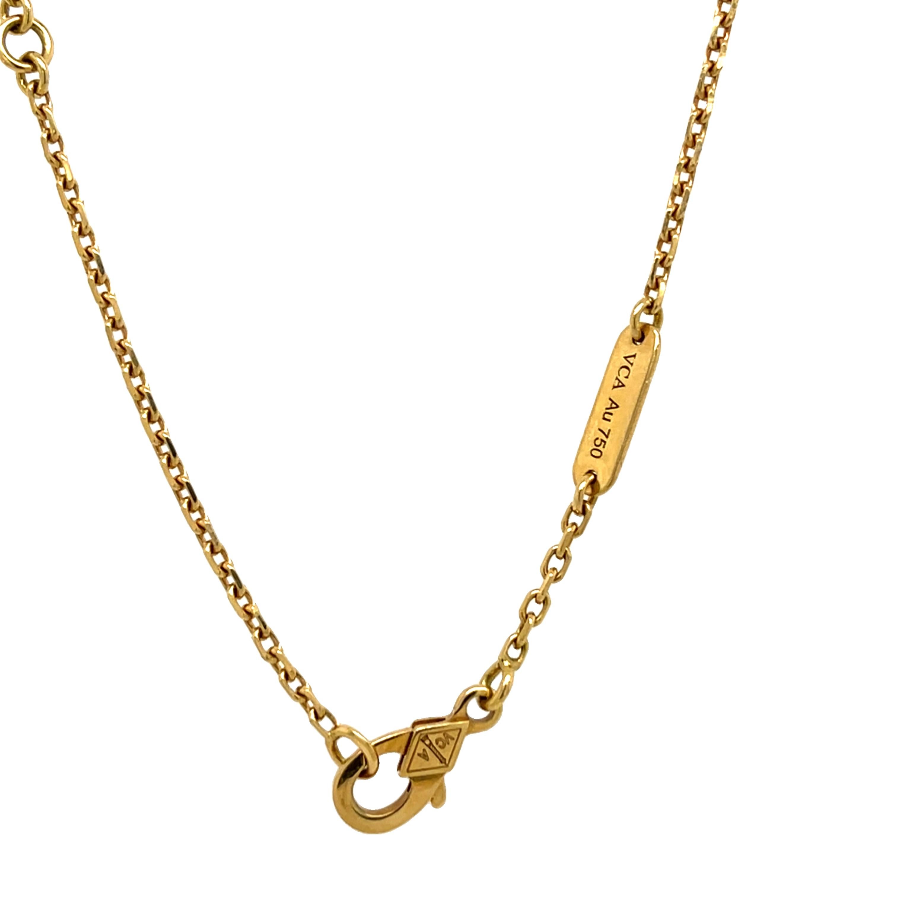 Van Cleef & Arpels Papillon Necklace 18ct Gold, Mother of Pearl & Diamonds 3