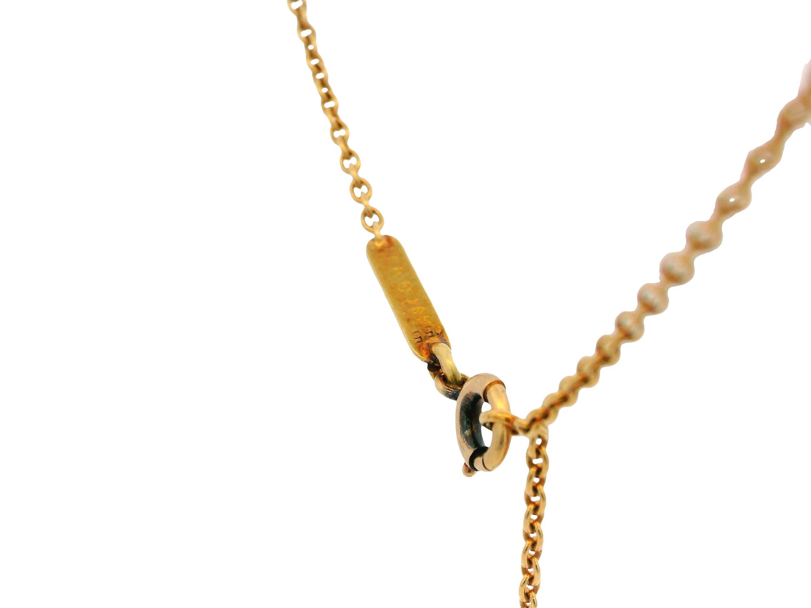 Van Cleef & Arpels Papillon Ruby Diamond 18K Yellow Gold Necklace For Sale 1