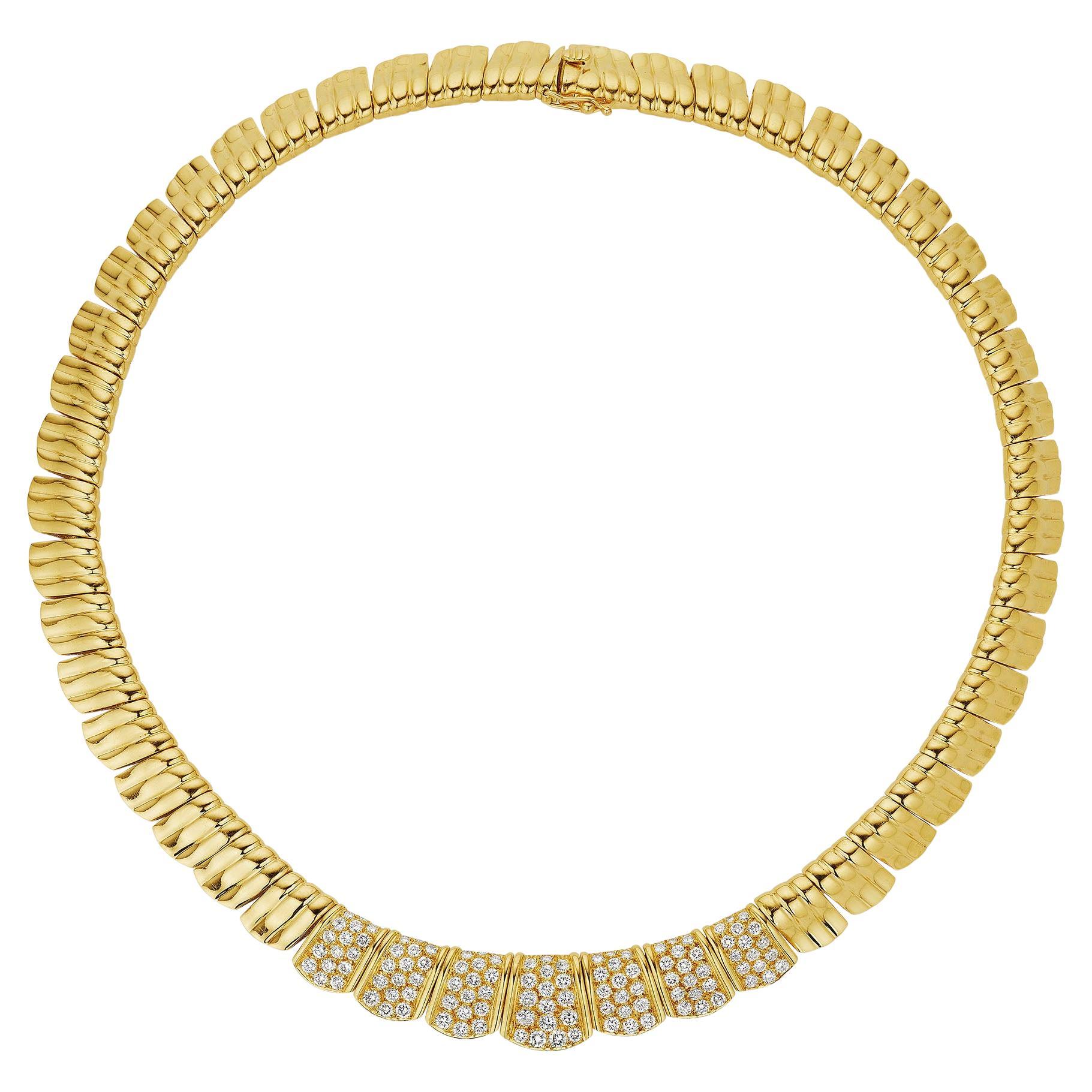 Van Cleef & Arpels Paris 18K Gold and Diamond Necklace