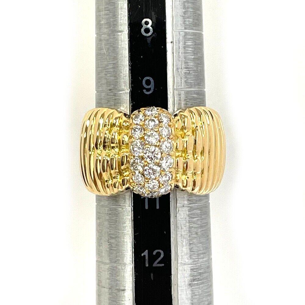 VAN CLEEF & ARPELS PARIS 18k Yellow Gold & Diamond Bow Ring Vintage 1980s 5