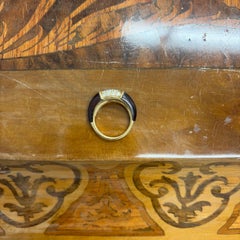 VAN CLEEF & ARPELS PARIS 18k Yellow Gold, Diamond & Wood Philipine Ring Vintage