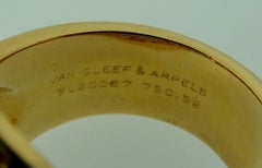 Van Cleef & Arpels Paris 18k Yellow Gold & Yellow Sapphire Wave Ring Vintage