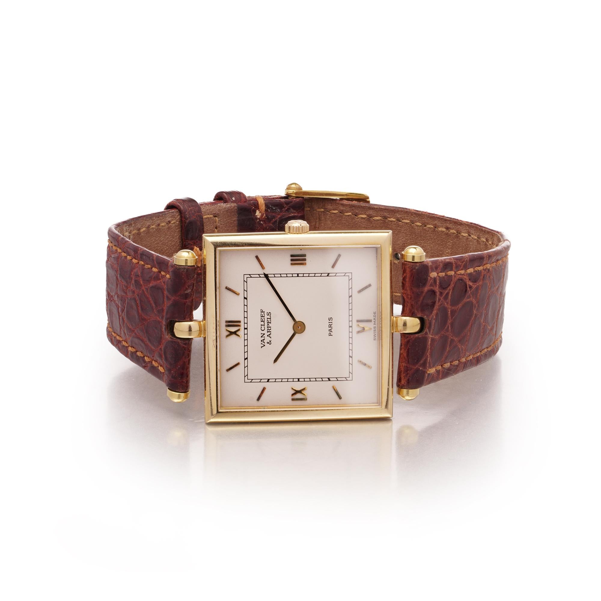 Montre habillée en or jaune 18 carats Van Cleef & Arpels Paris, années 1980 - 1990 en vente 6