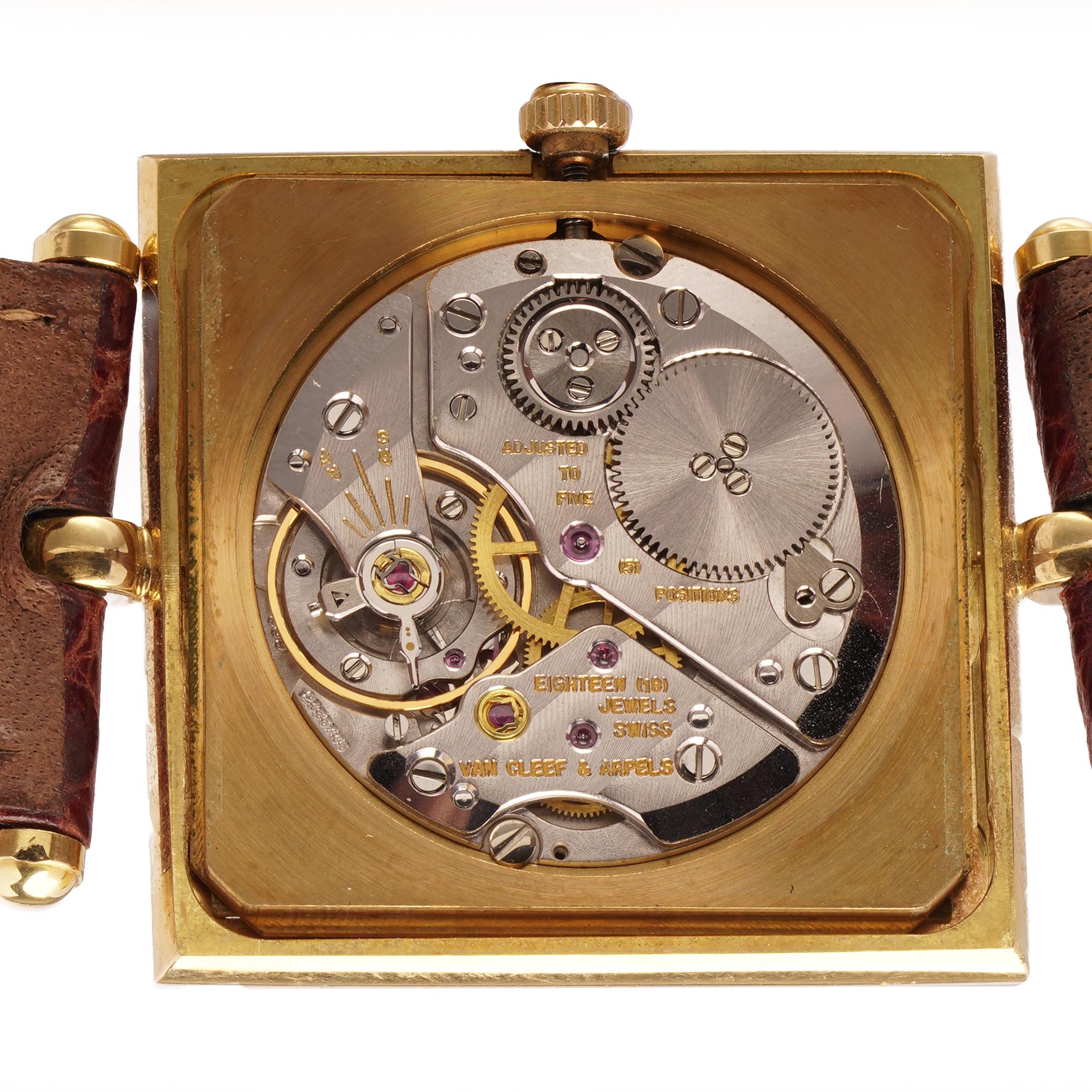 Montre habillée en or jaune 18 carats Van Cleef & Arpels Paris, années 1980 - 1990 en vente 4