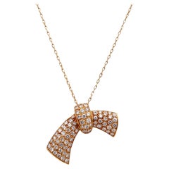 Van Cleef & Arpels Paris Convertible Pendant Brooch 18Kt Gold 3.16 Cts Diamonds