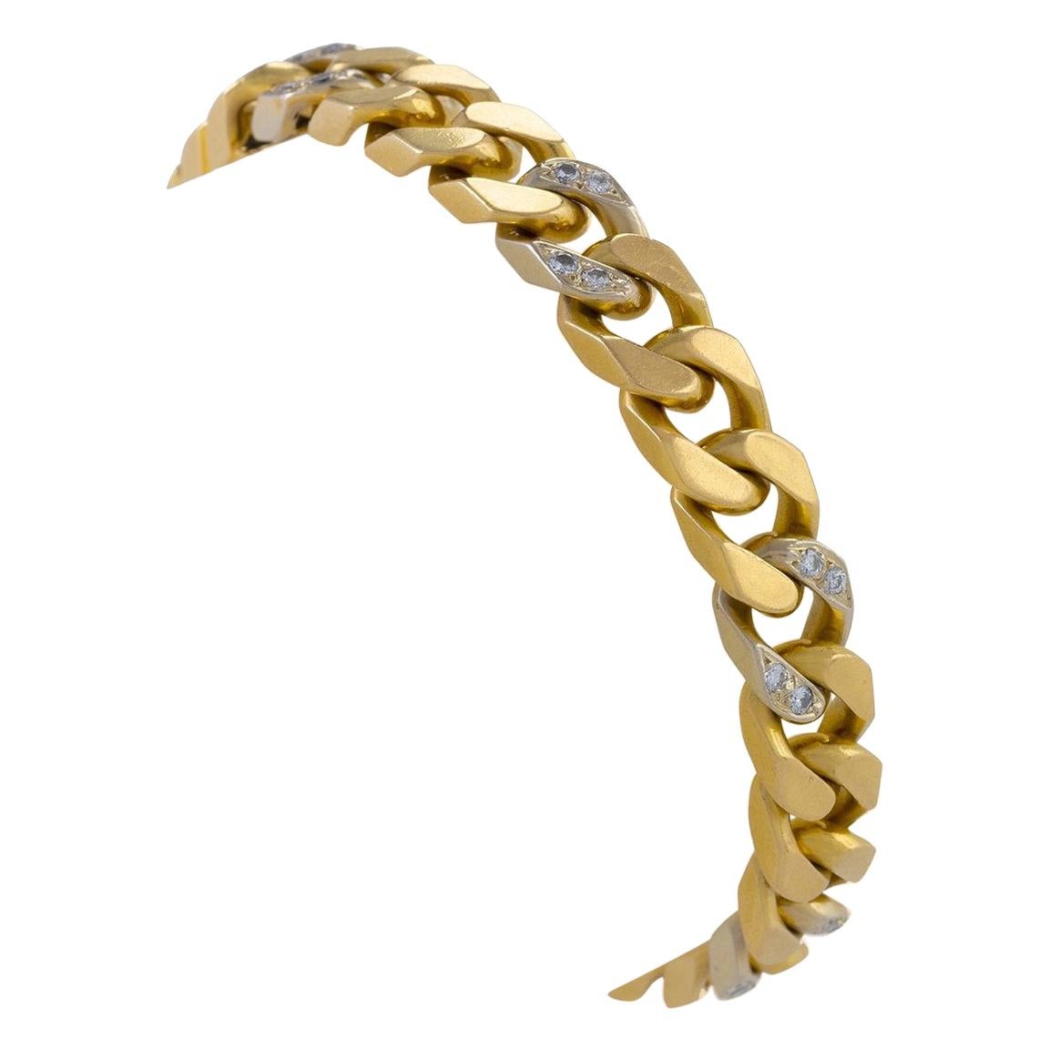 Van Cleef & Arpels Paris Curb Link Bracelet For Sale