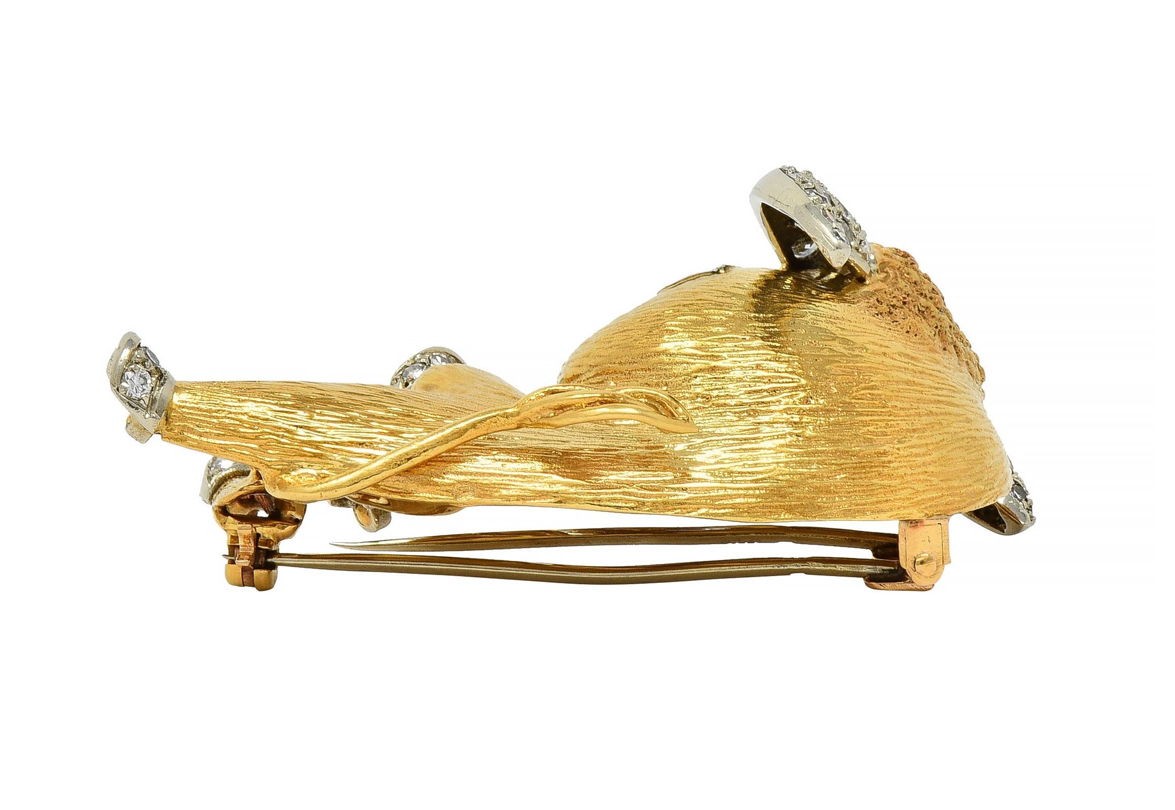 Van Cleef & Arpels Paris Diamond 18K Gold Whimsical Taurus Zodiac Brooch 4