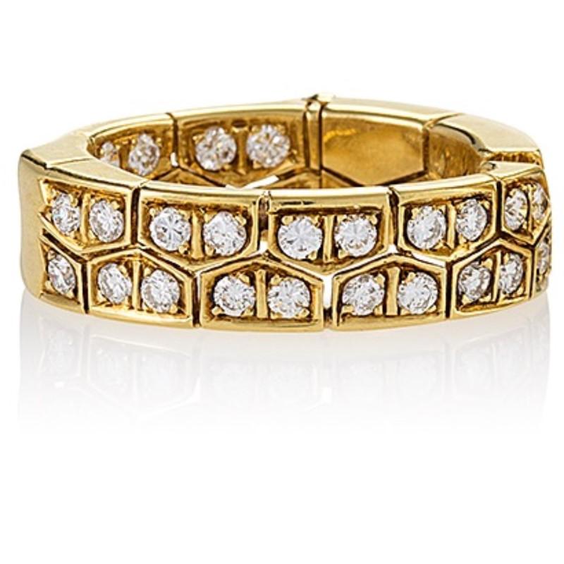 Van Cleef & Arpels Paris Diamond and Gold Hoop Earrings 1