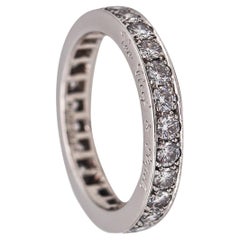 Van Cleef & Arpels Paris Eternity Ring In Platinum With 1.40 Ctw In VVS Diamonds