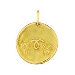 Van Cleef & Arpels Paris Georges L'Enfant Aries Zodiac Gold Pendant Medium