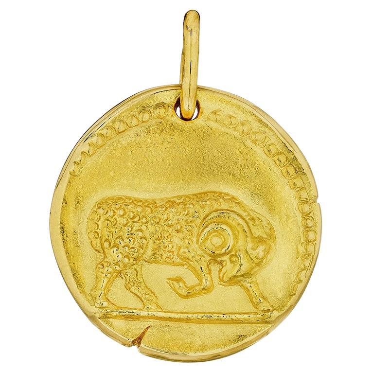 Van Cleef & Arpels Paris Georges L'Enfant Aries Zodiac Gold Pendant Small