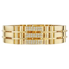Van Cleef & Arpels Paris Georges L'Enfant Modernist Diamond Gold Link Bracelet