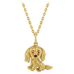 Van Cleef & Arpels Paris Gold Dog Pendant Necklace