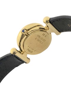 Van Cleef & Arpels Paris Ladies Gold and Lapis Stone Dial Quartz Wristwatch