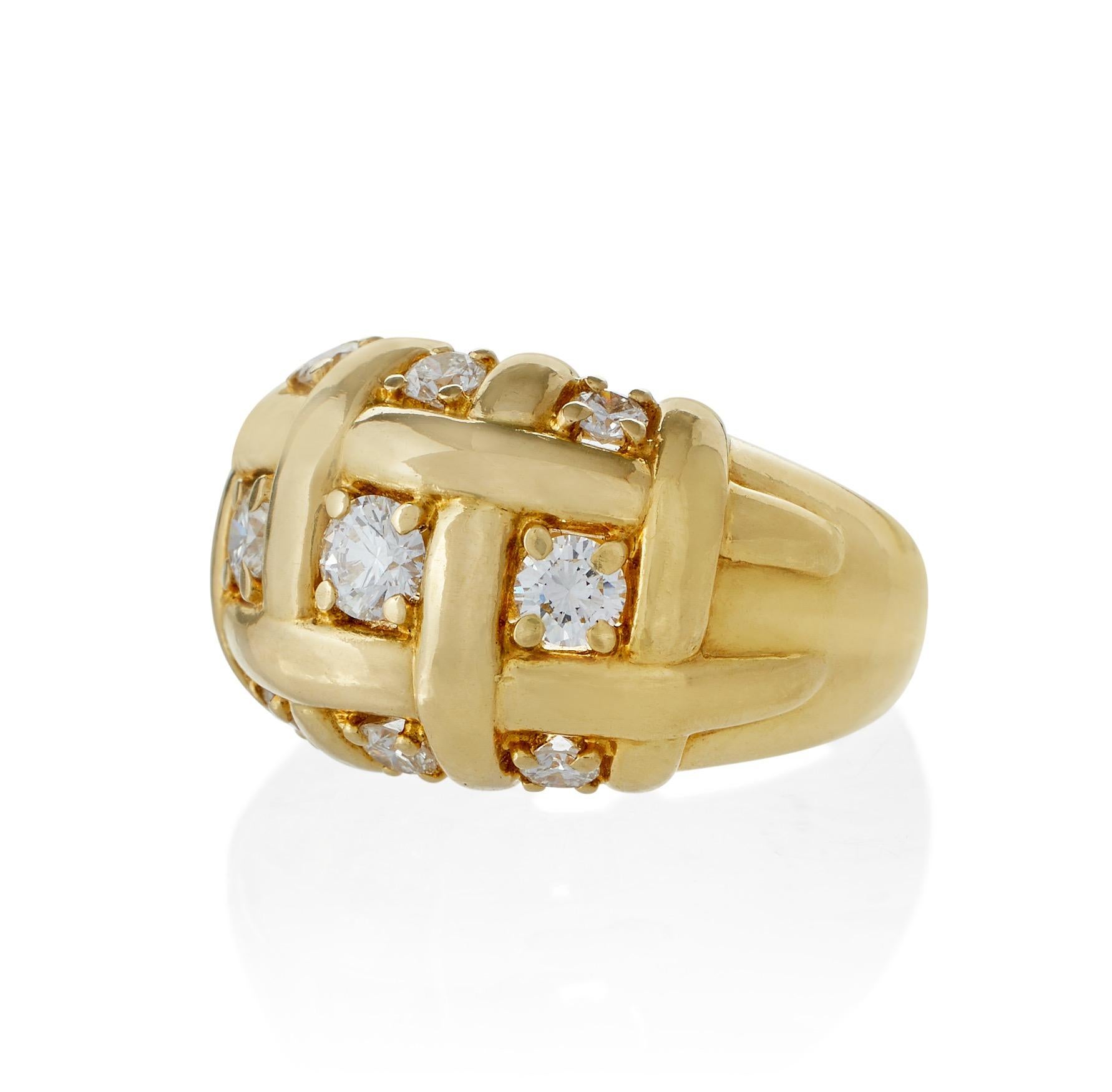 Round Cut Van Cleef & Arpels Paris Mid-Century Diamond Ring