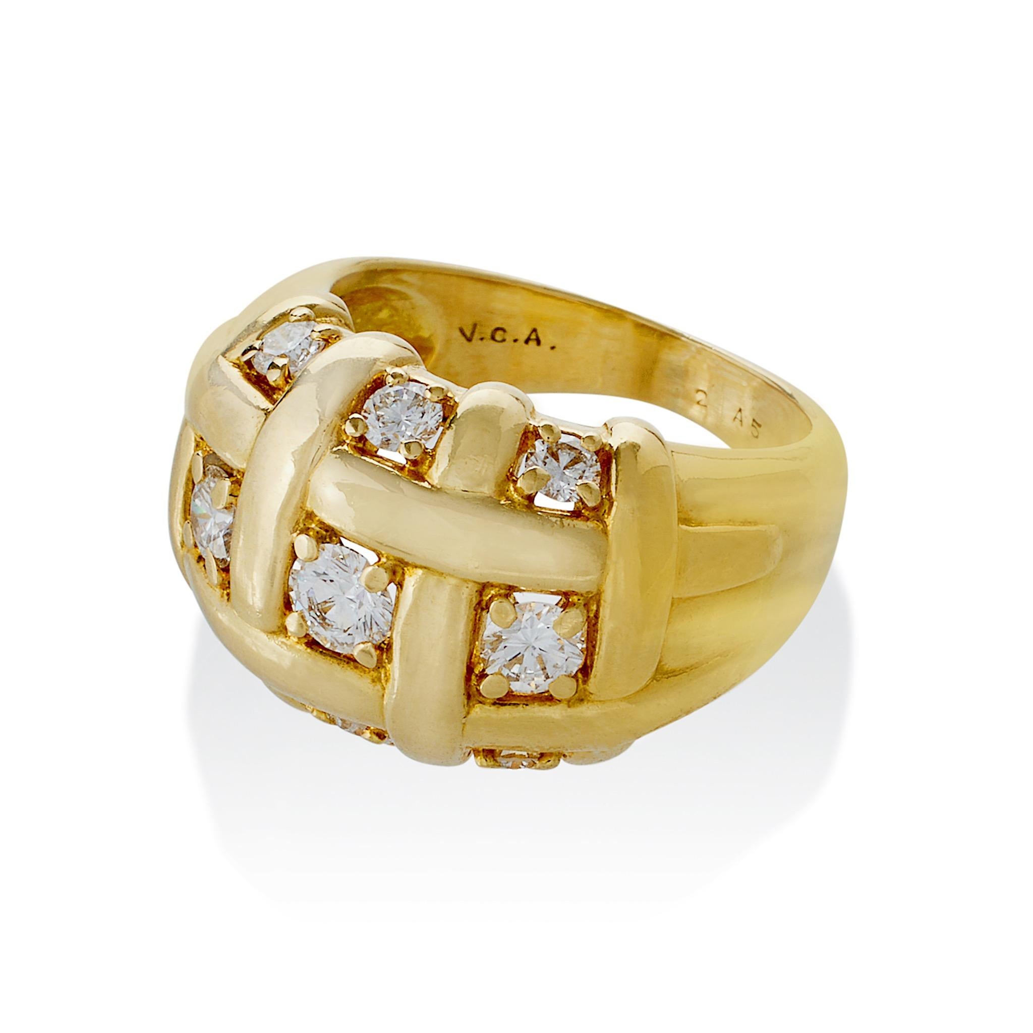 Van Cleef & Arpels Paris Mid-Century Diamond Ring In Excellent Condition In New York, NY