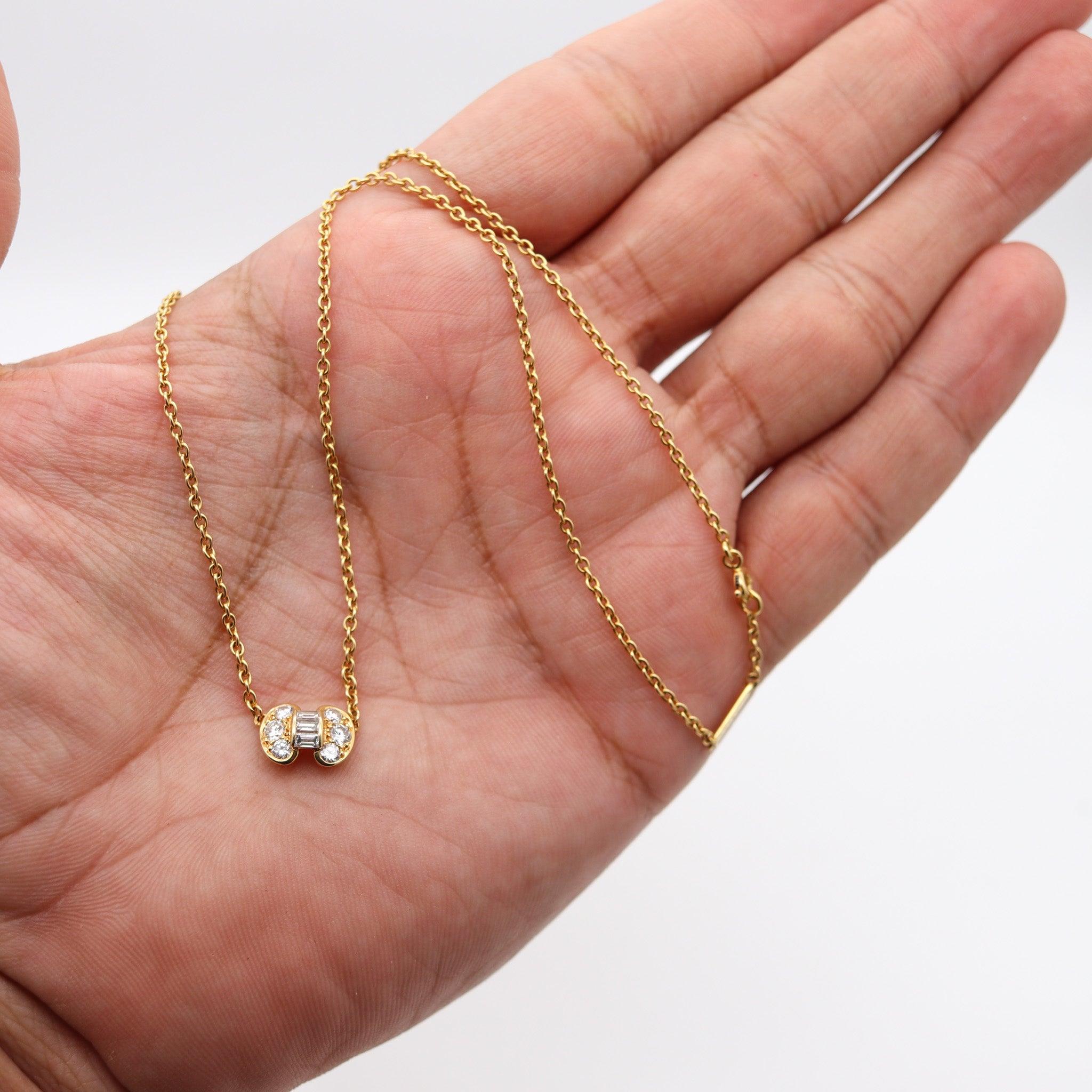 Collana Van Cleef & Arpels Paris in oro giallo 18Kt con diamanti VS in vendita 4