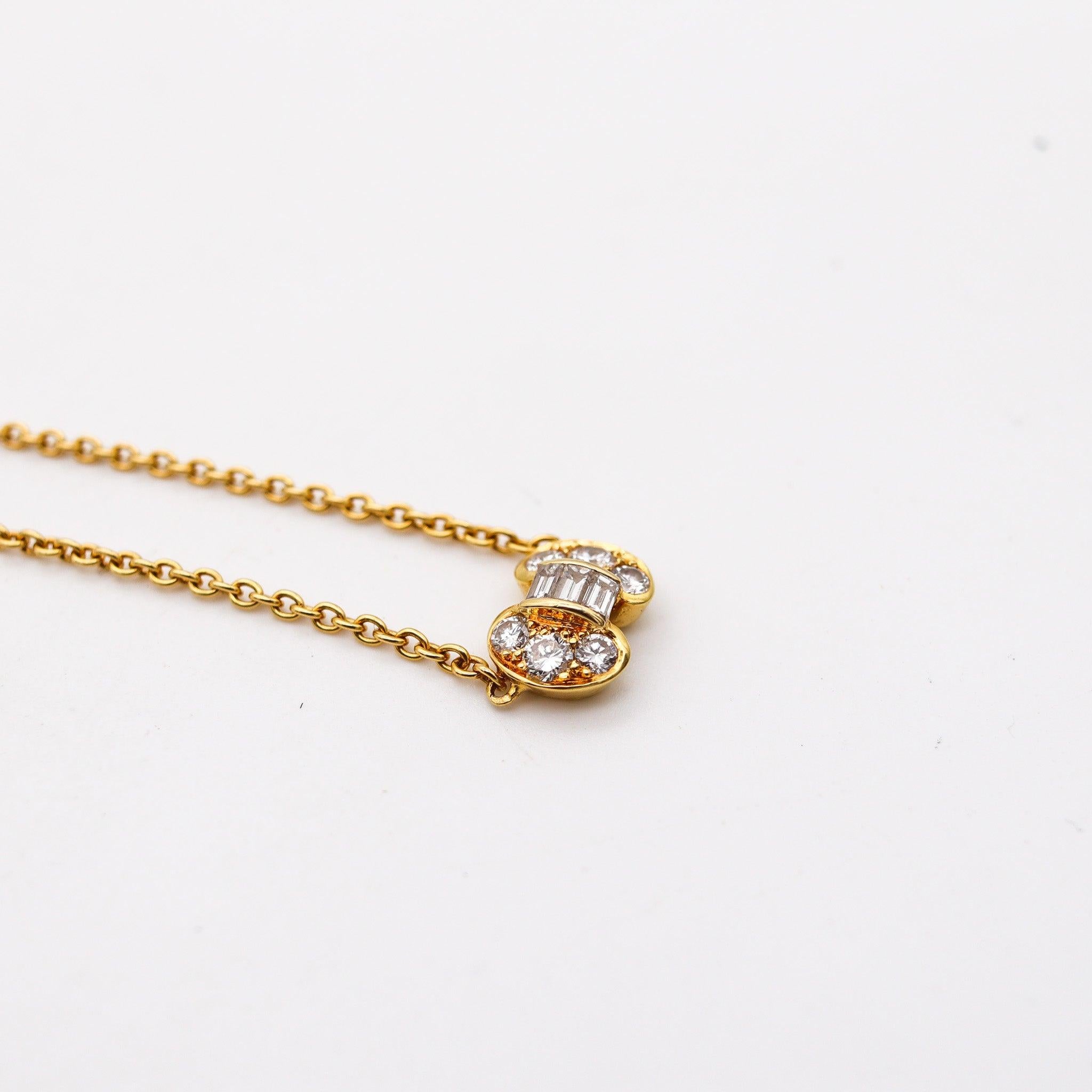 Taglio smeraldo Collana Van Cleef & Arpels Paris in oro giallo 18Kt con diamanti VS in vendita