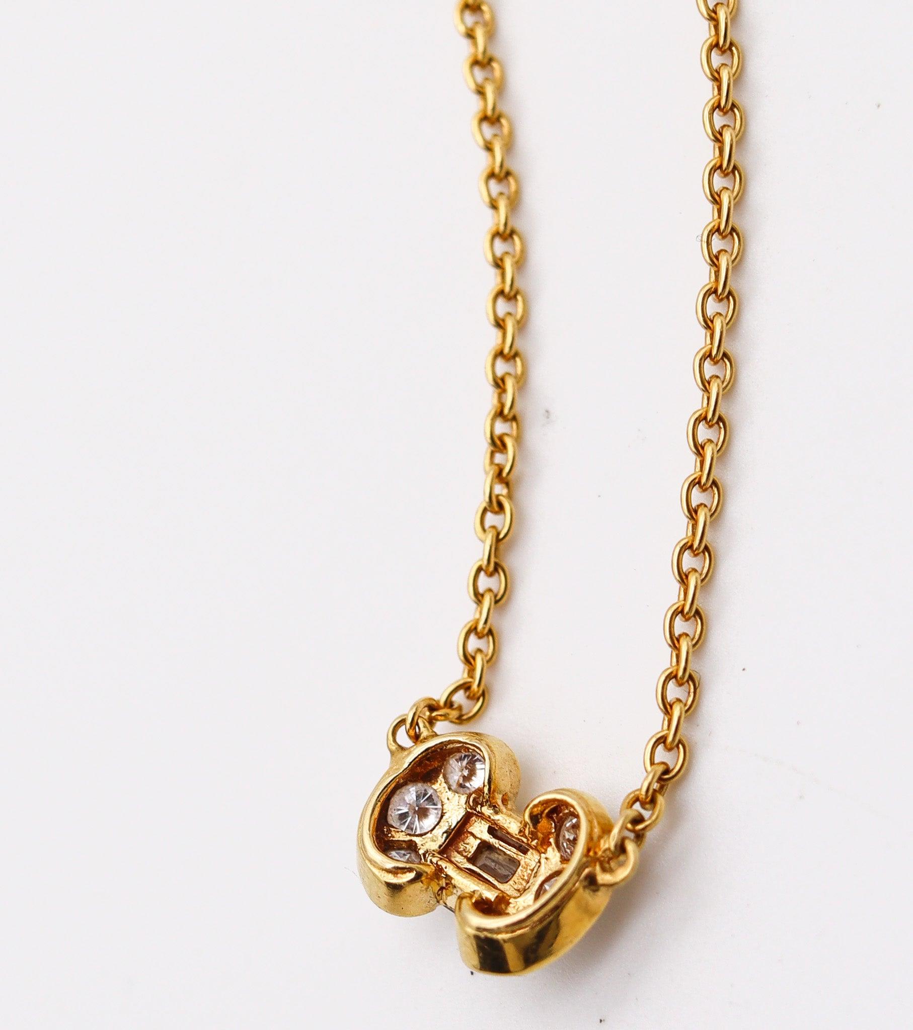 Donna Collana Van Cleef & Arpels Paris in oro giallo 18Kt con diamanti VS in vendita