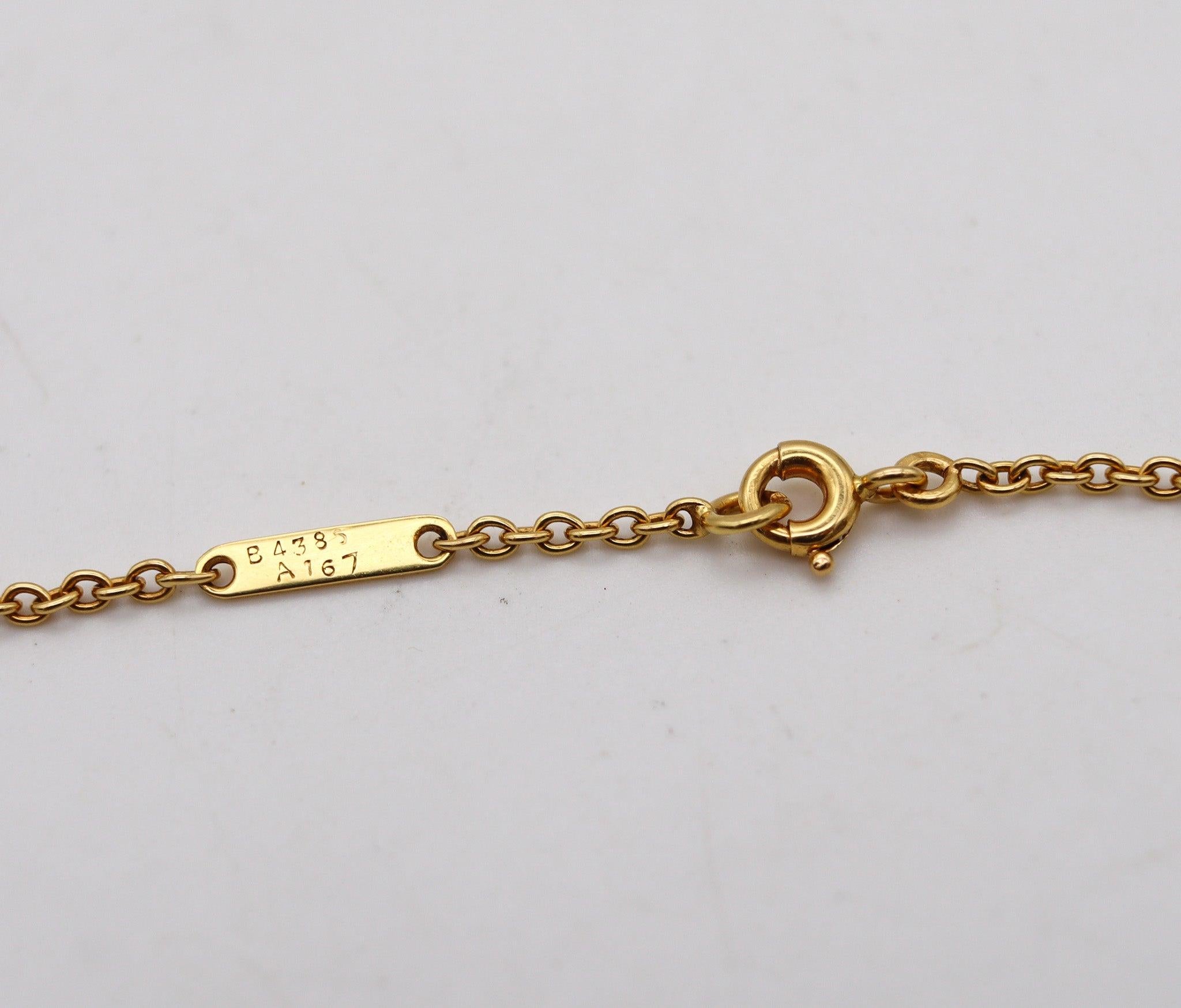 Collana Van Cleef & Arpels Paris in oro giallo 18Kt con diamanti VS in vendita 1