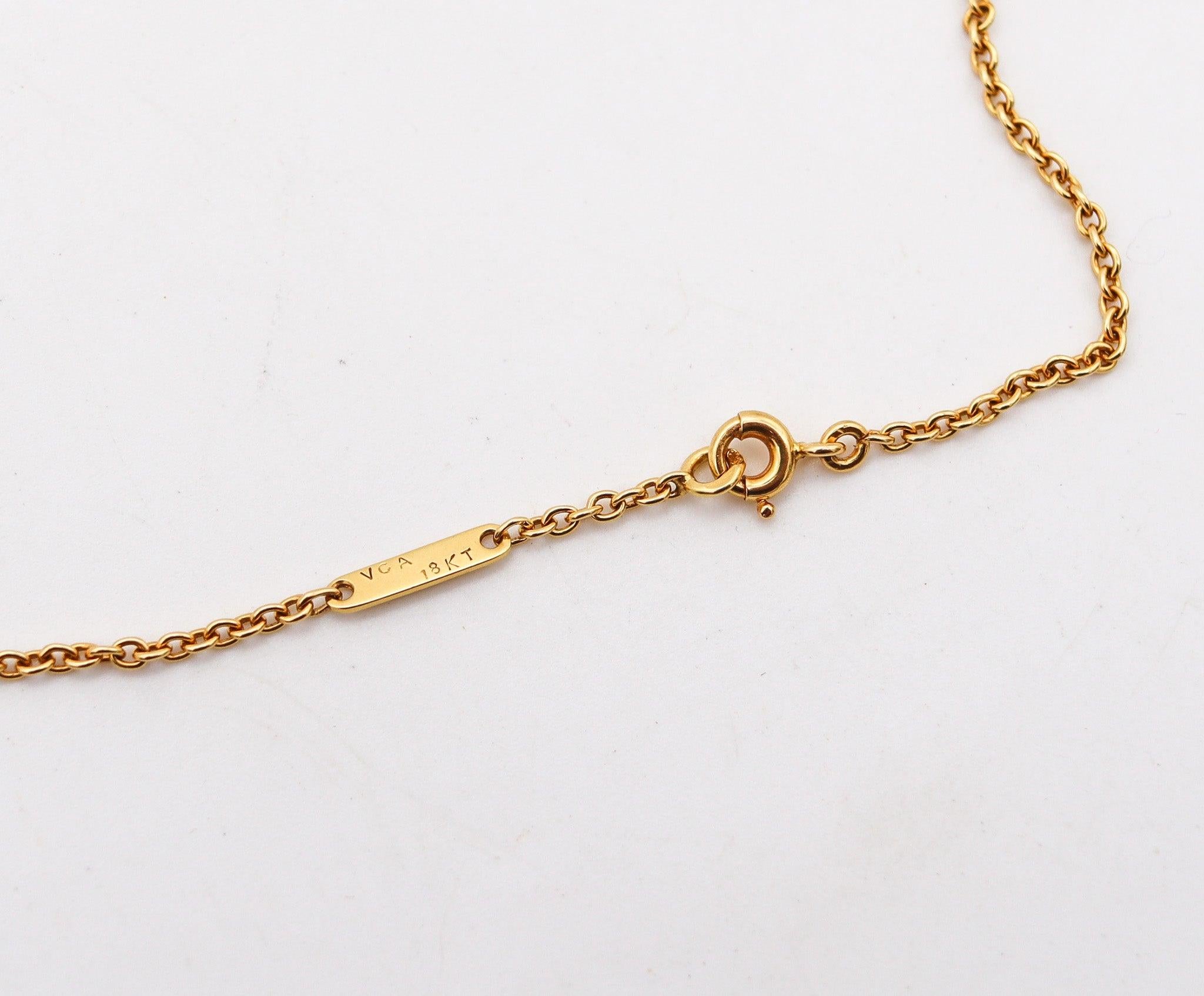 Collana Van Cleef & Arpels Paris in oro giallo 18Kt con diamanti VS in vendita 3