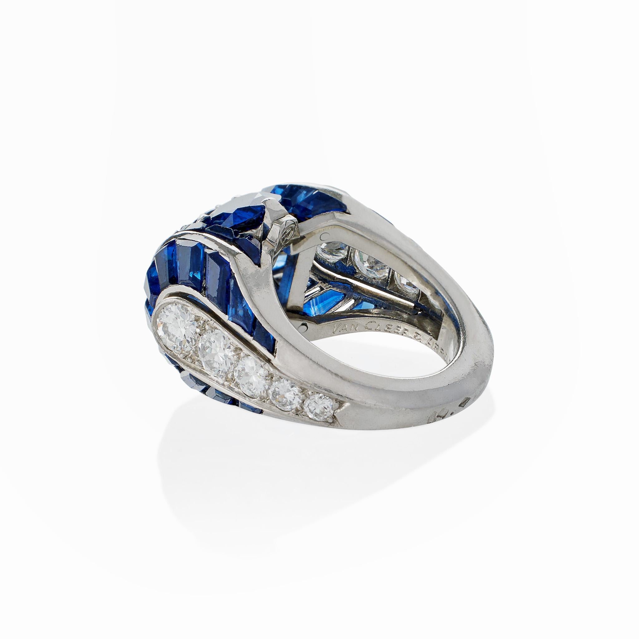 Van Cleef and Arpels Paris No-Heat Burma Sapphire Ring For Sale at ...