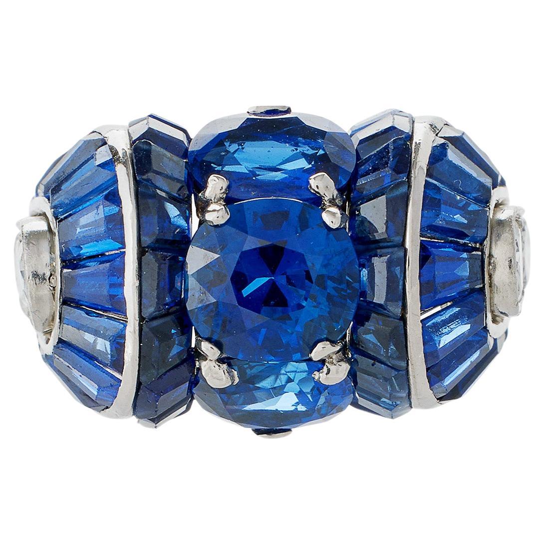 Van Cleef & Arpels Paris No-Heat Burma Sapphire Ring For Sale