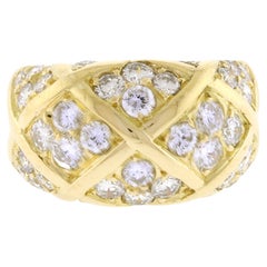 Van Cleef & Arpels Paris Quilted Pavé Diamond Ring