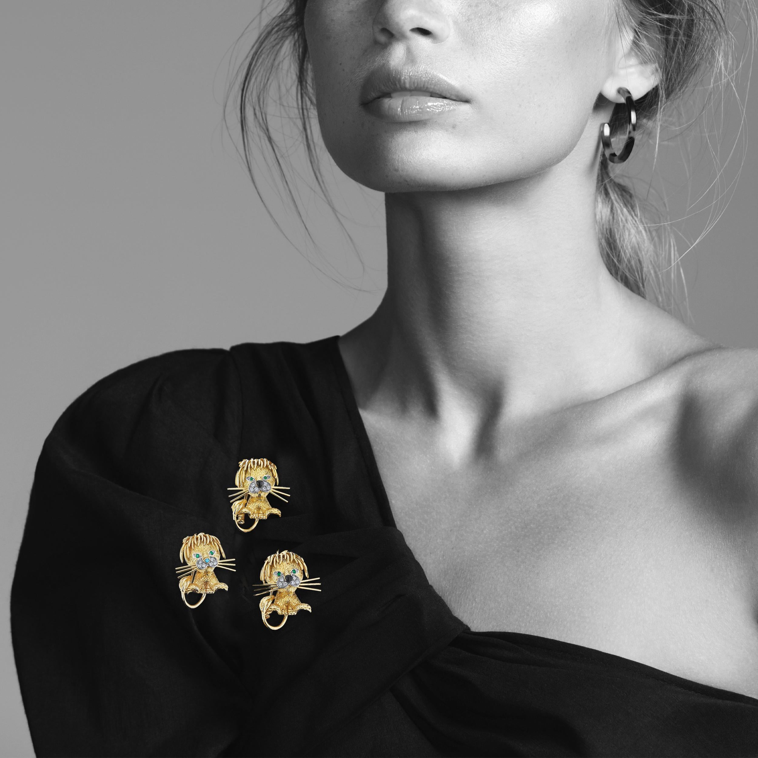 van cleef lion brooch