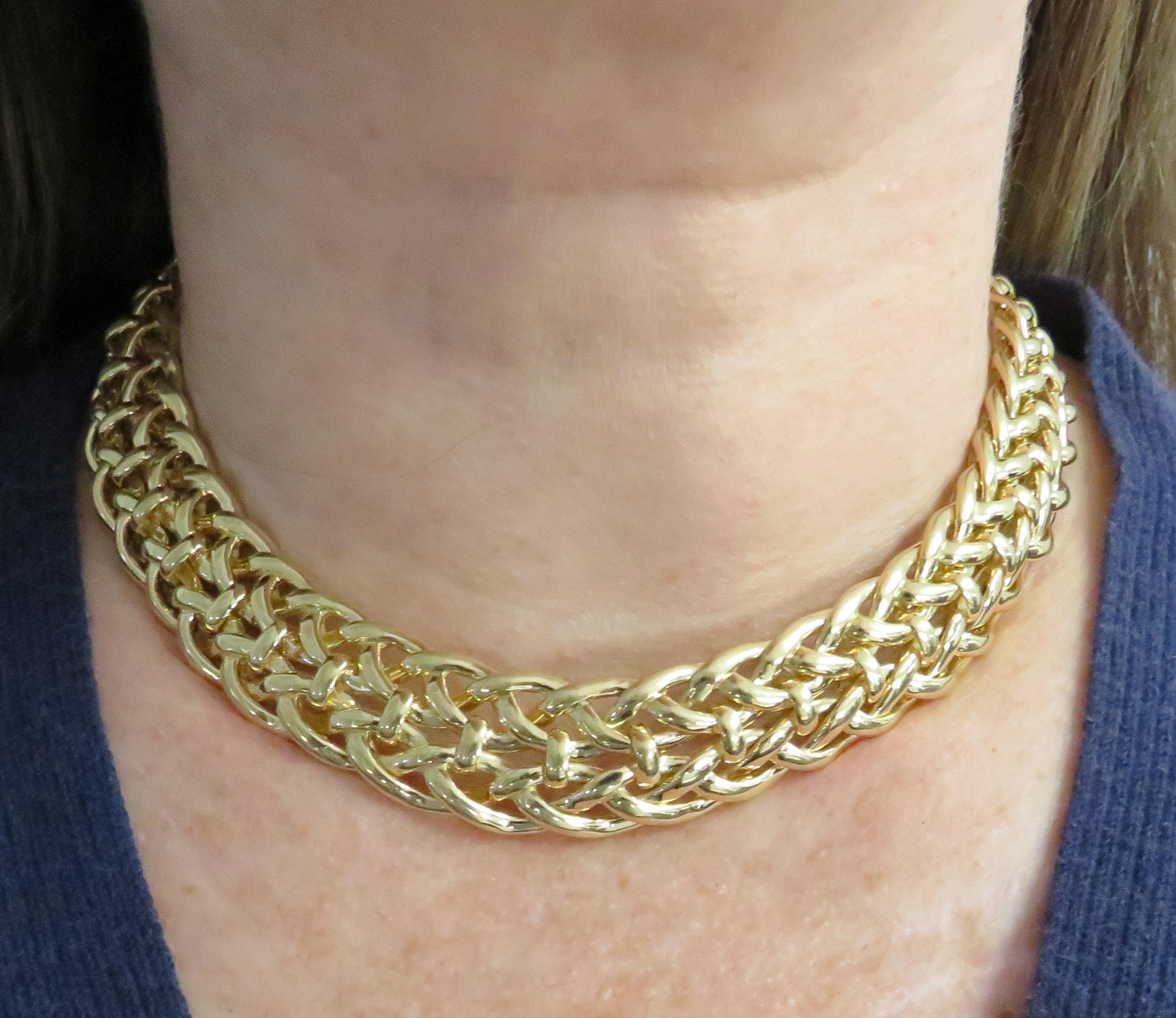 Modern Van Cleef & Arpels, Paris Yellow Gold Collar Necklace