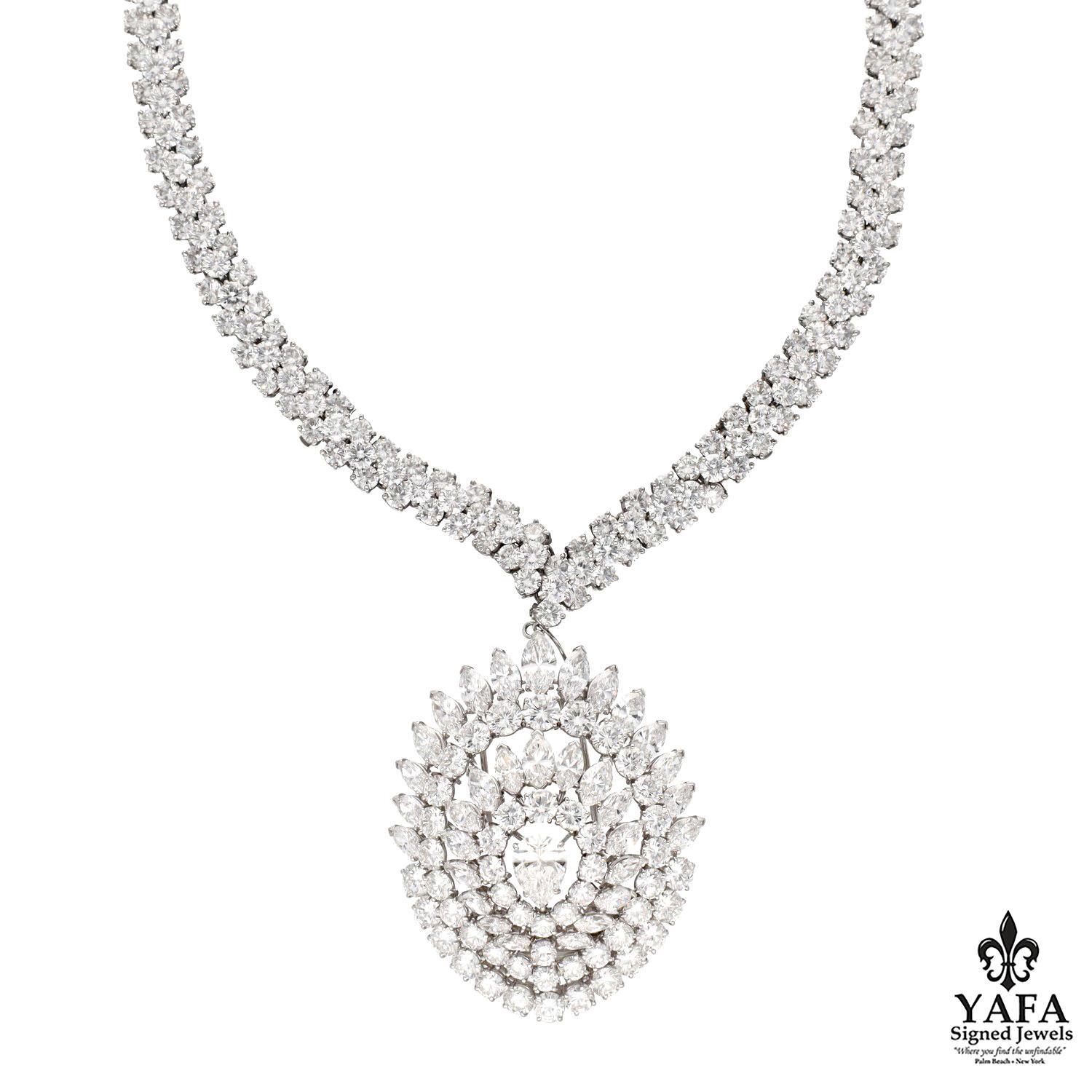 Taglio rotondo Van Cleef & Arpels Collana di diamanti Passe-Partout in vendita