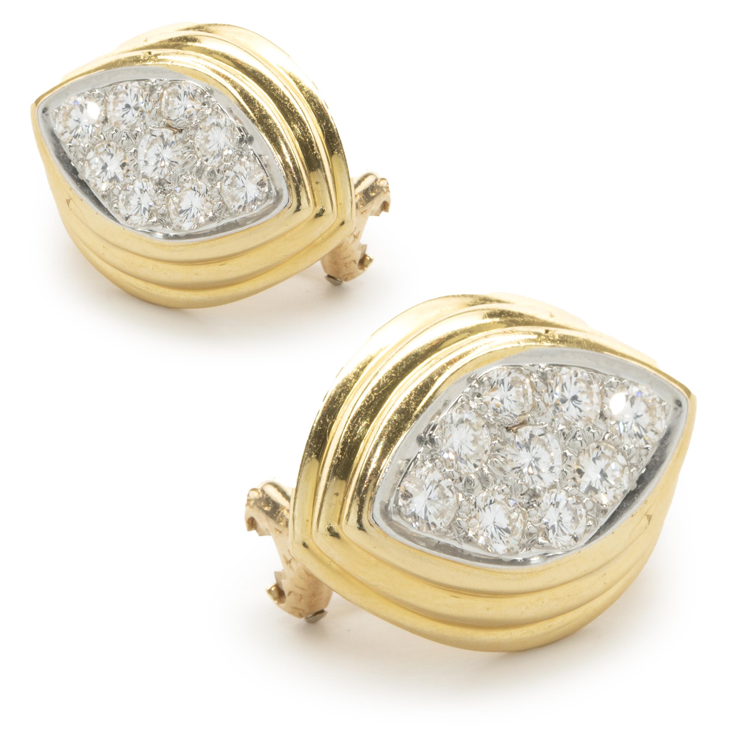 Van Cleef  &  Arpels Van Cleef & Arpels Pave Diamond Marquise Shape Earrings 