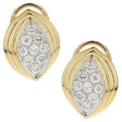 Van Cleef & Arpels Pave Diamond Marquise Shape Earrings