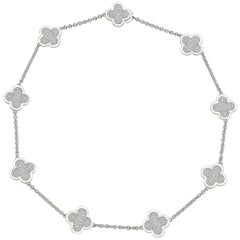 Van Cleef & Arpels Pavé Diamond "Pure Alhambra" Necklace