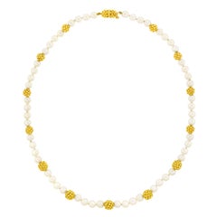 Van Cleef & Arpels Perlen- und Gold-Halskette