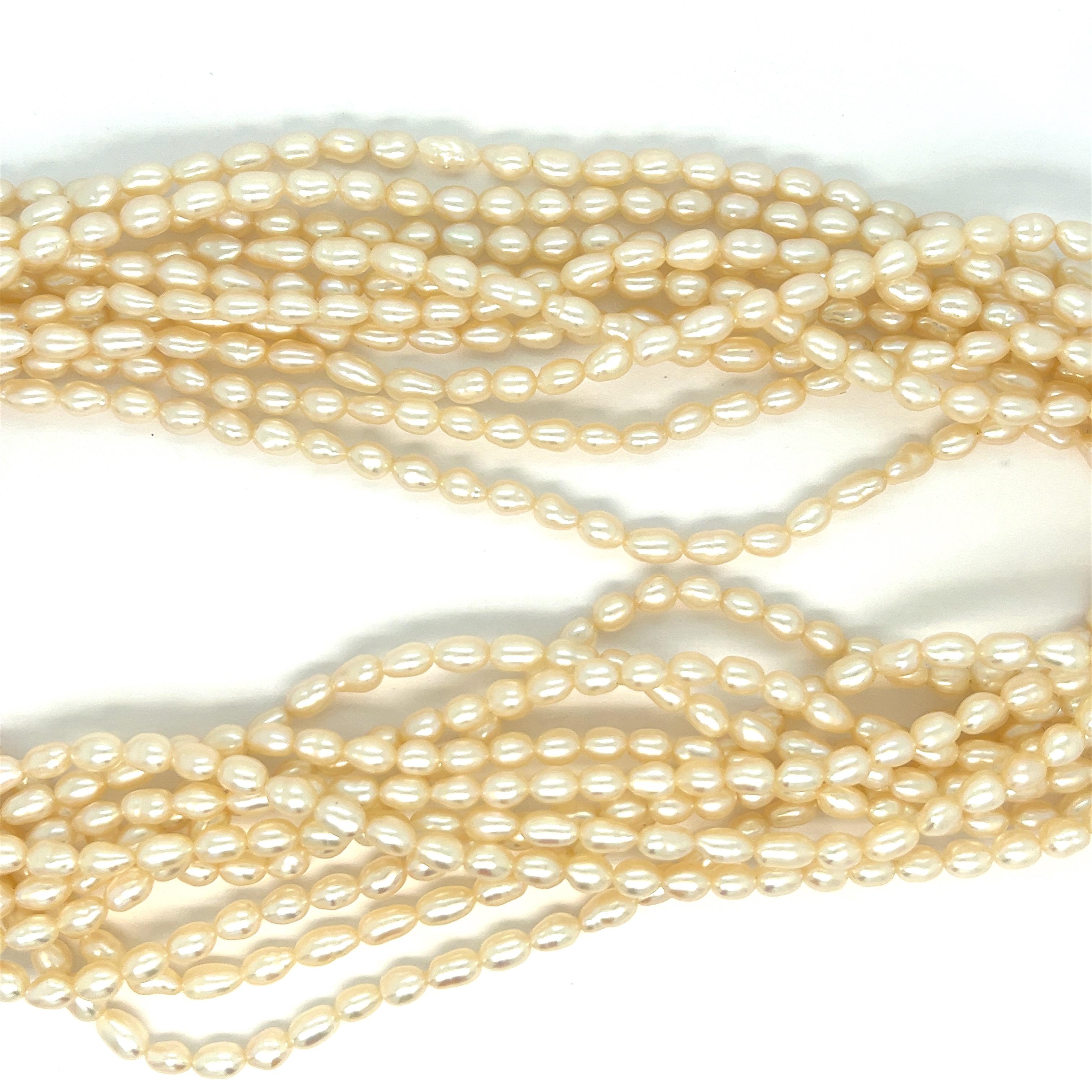 Van Cleef & Arpels Perlen-Diamant-Halskette Damen im Angebot