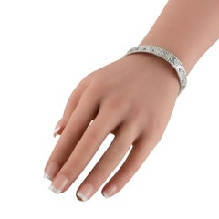 Van Cleef & Arpels Perle 18K White Gold 1.78ct Diamond Bracelet